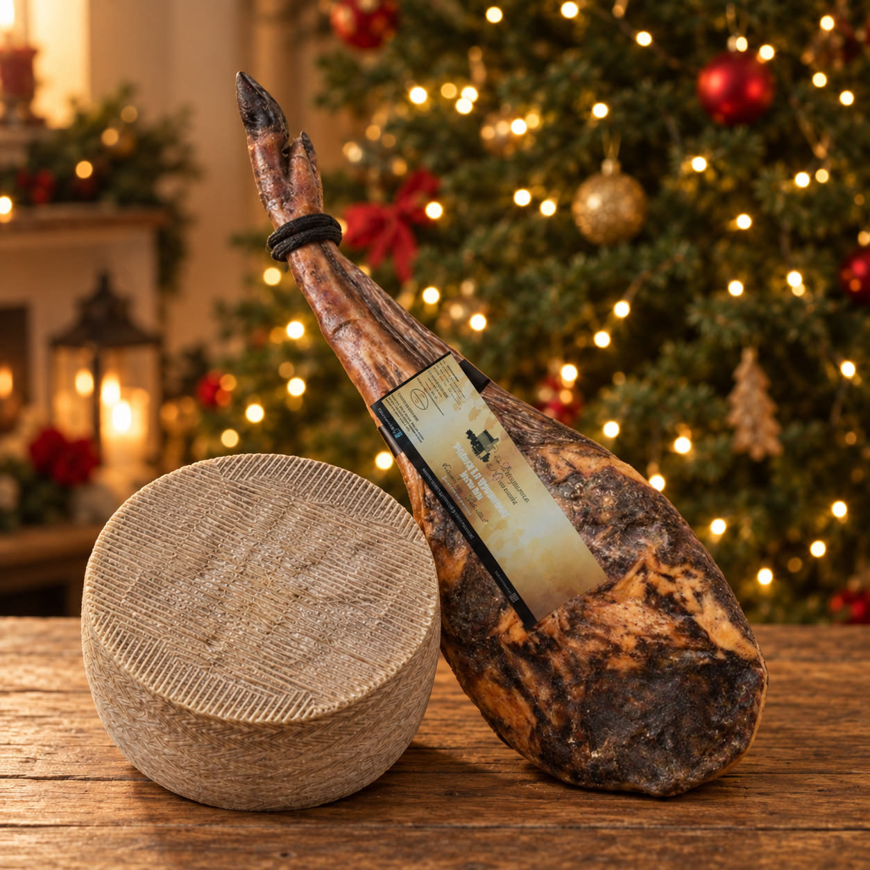 Lote nº13 Navideño Gourmet: Paleta Serie Oro  y Queso Semicurado de 3 kg – ¡Una Exquisitez para Celebrar estas Fiestas! 🎉🎄