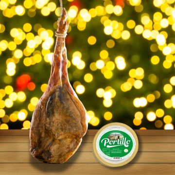 🎄 Lote nº1 Navideño Gourmet con Jamón DUROC y Queso Semicurado 🧀 – Regalo Perfecto para Navidad y Fiestas 🎁