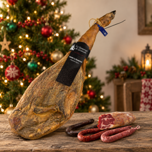 Lote nº6 Navideño Jamón de Castaña, Cabecero, Morcilla, Chorizo y Salchichón – ¡El Sabor de las Fiestas en Su Mesa! 🎉🎄
